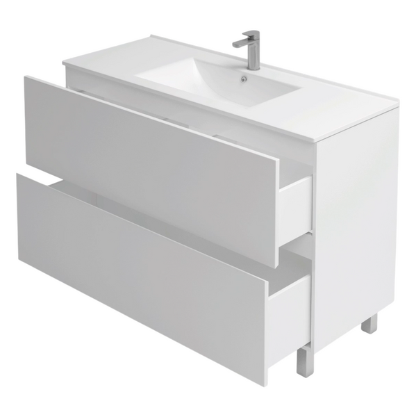 Подстолье Holler "Charm-120" (белый) 2 ящика под раковину "Holler E120" 1205х800х450