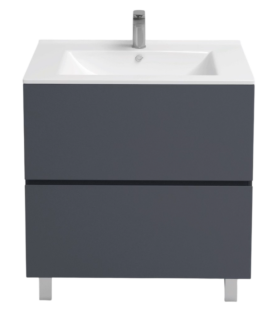 Подстолье Holler "Charm-80" (графит) 2 ящика под раковину "Holler E80" 805х800х450