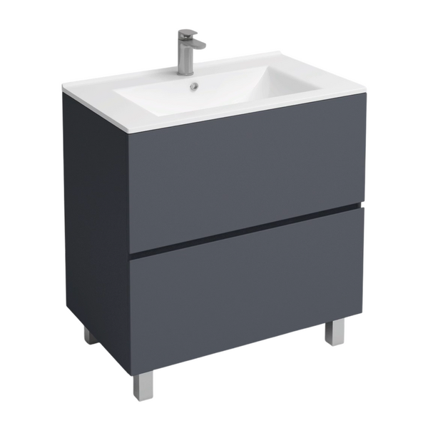 Подстолье Holler "Charm-80" (графит) 2 ящика под раковину "Holler E80" 805х800х450