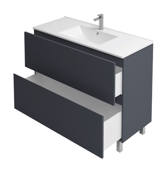 Подстолье Holler "Charm-90" (графит) 2 ящика под раковину "Holler E90" 905х800х450