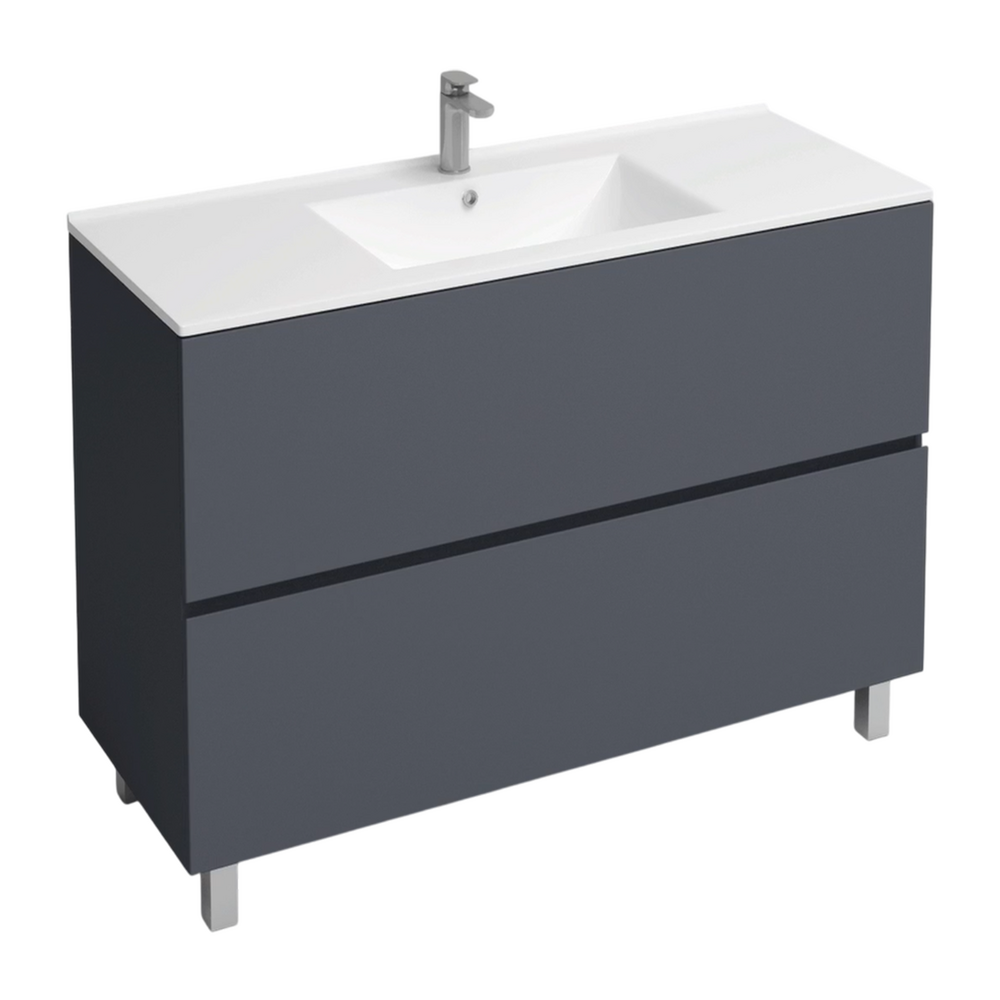 Подстолье Holler "Charm-100" (графит) 2 ящика под раковину "Holler E100" 1010х800х450