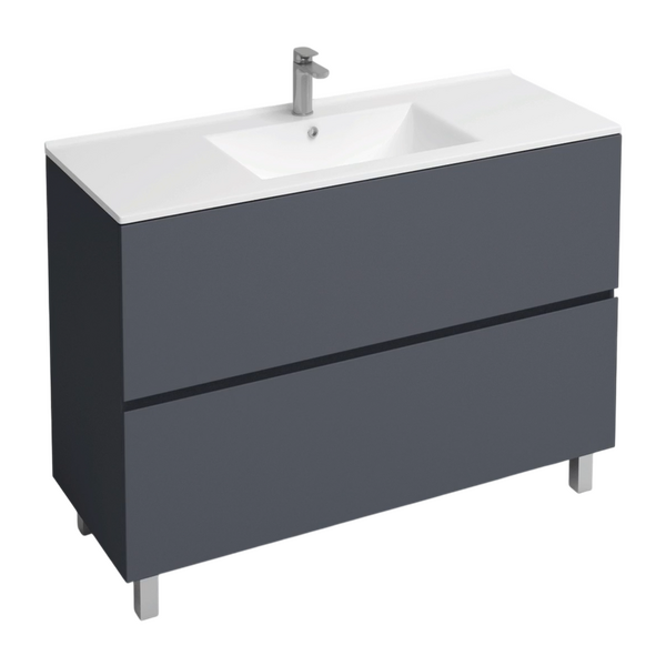 Подстолье Holler "Charm-100" (графит) 2 ящика под раковину "Holler E100" 1010х800х450