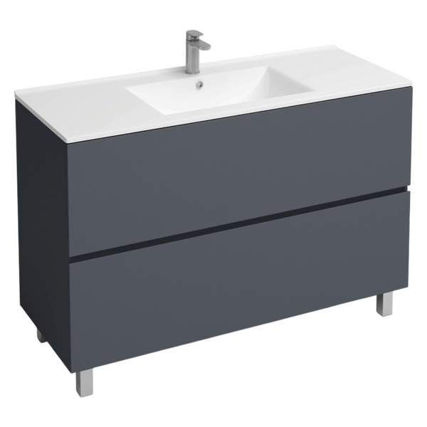 Подстолье Holler "Charm-120" (графит) 2 ящика под раковину "Holler E120" 1205х800х450