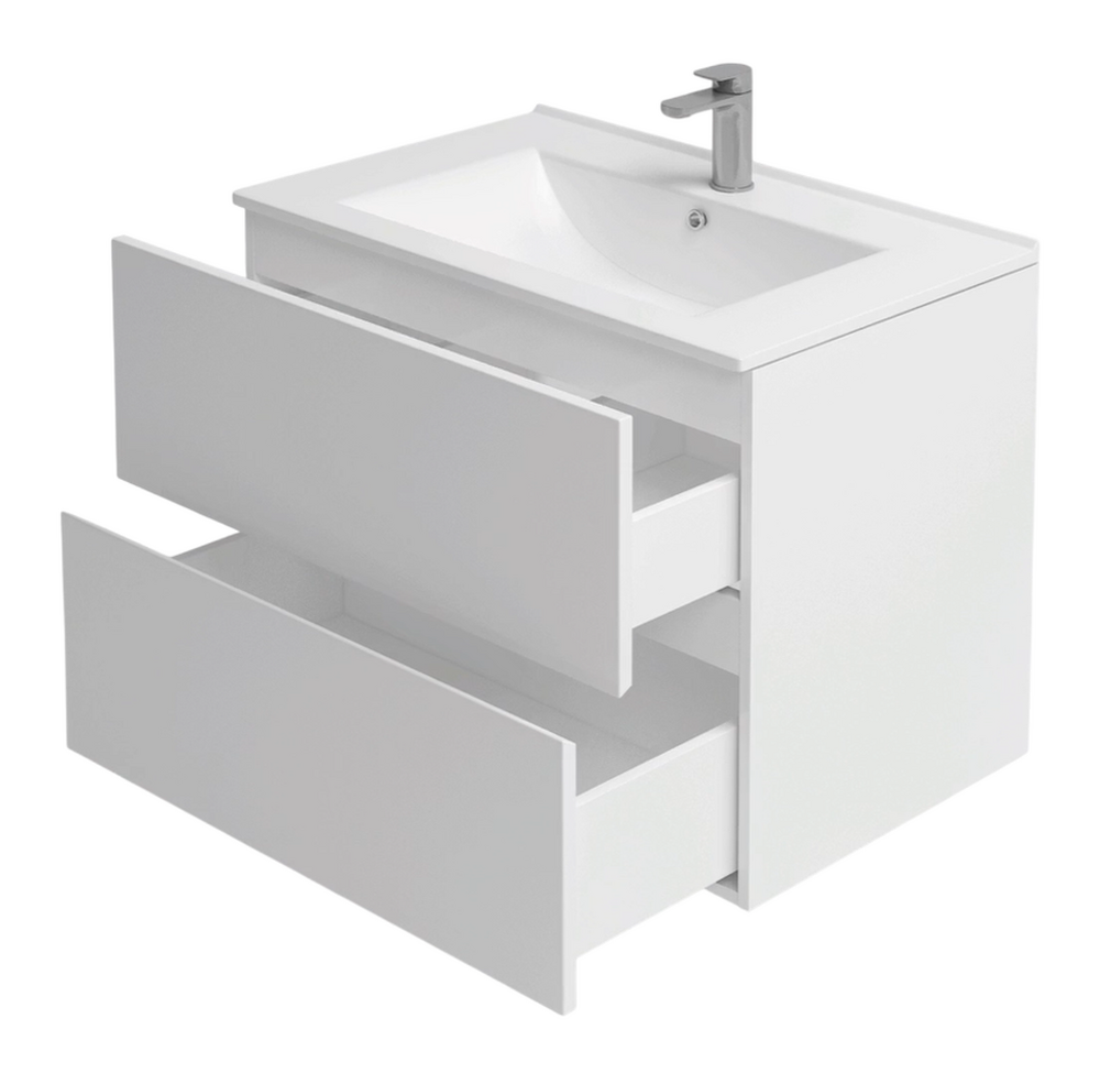 Подстолье подвесное Holler "Charm-80" (белый) 2 ящика под раковину "Holler E80" 805х600х450