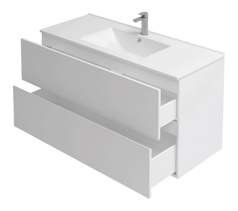 Подстолье подвесное Holler "Charm-100" (белый) 2 ящика под раковину "Holler E100" 1010х600х450