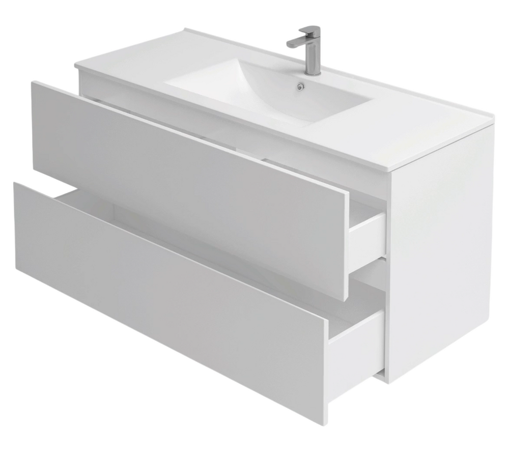 Подстолье подвесное Holler "Charm-120" (белый) 2 ящика под раковину "Holler E120" 1205х600х450