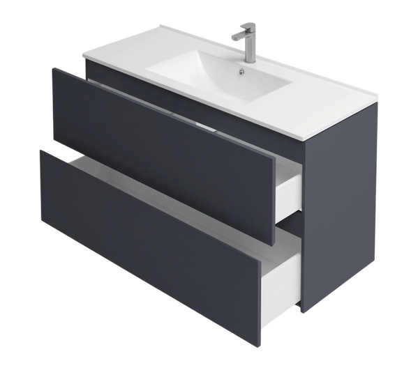 Подстолье подвесное Holler "Charm-90" (графит) 2 ящика под раковину "Holler E90" 905х600х450