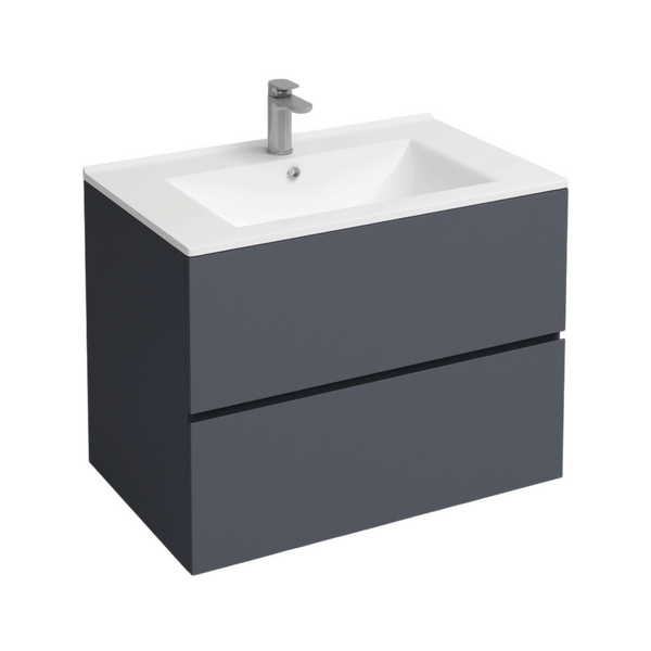 Подстолье подвесное Holler "Charm-80" (графит) 2 ящика под раковину "Holler E80" 805х600х450