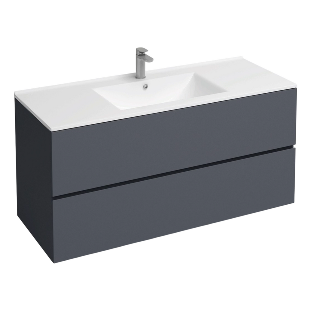 Подстолье подвесное Holler "Charm-120" (графит) 2 ящика под раковину "Holler E120" 1205х600х450