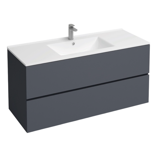 Подстолье подвесное Holler "Charm-120" (графит) 2 ящика под раковину "Holler E120" 1205х600х450