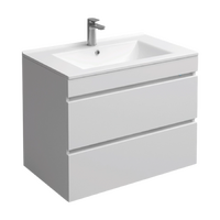 Подстолье подвесное Holler "Aura-80" (белый) с подсветкой 2 ящика под раковину "Holler E80" 812х580х450