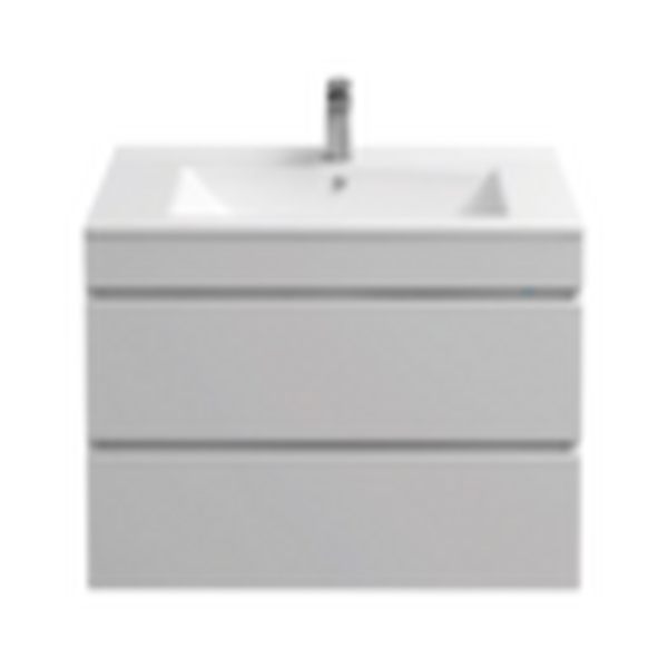 Подстолье подвесное Holler "Aura-80" (белый) с подсветкой 2 ящика под раковину "Holler E80" 812х580х450