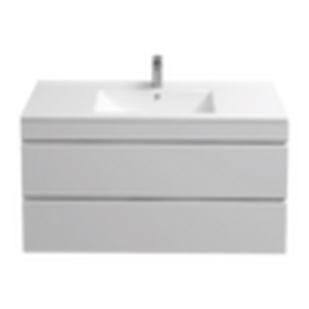 Подстолье подвесное Holler "Aura-90" (белый) с подсветкой 2 ящика под раковину "Holler E90" 912х580х450