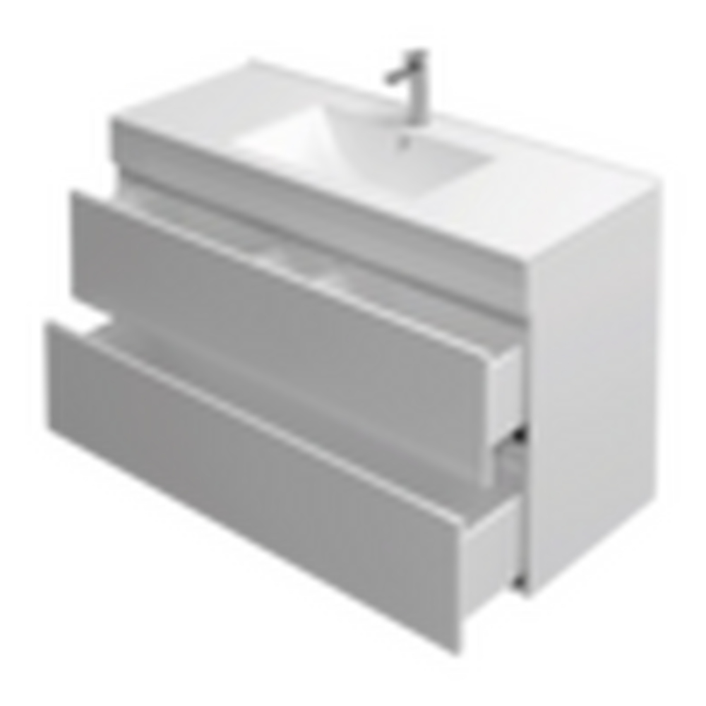 Подстолье подвесное Holler "Aura-90" (белый) с подсветкой 2 ящика под раковину "Holler E90" 912х580х450