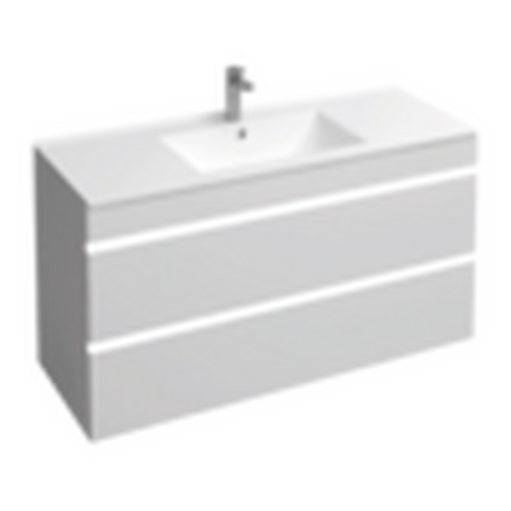 Подстолье подвесное Holler "Aura-90" (белый) с подсветкой 2 ящика под раковину "Holler E90" 912х580х450