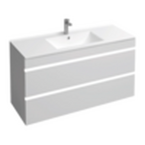 Подстолье подвесное Holler "Aura-90" (белый) с подсветкой 2 ящика под раковину "Holler E90" 912х580х450