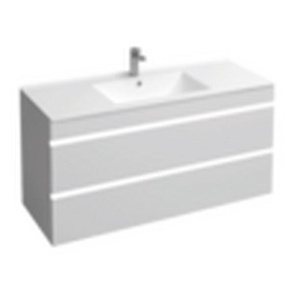 Подстолье подвесное Holler "Aura-100" (белый) с подсветкой 2 ящика под раковину "Holler E100" 1012х580х450