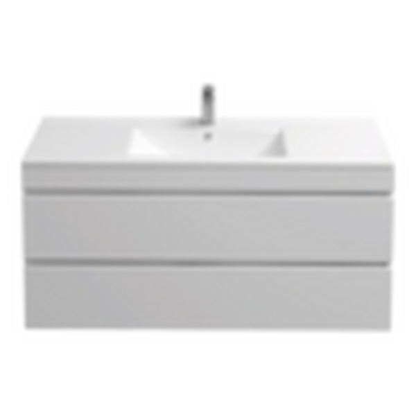 Подстолье подвесное Holler "Aura-120" (белый) с подсветкой 2 ящика под раковину "Holler E120" 1212х580х450