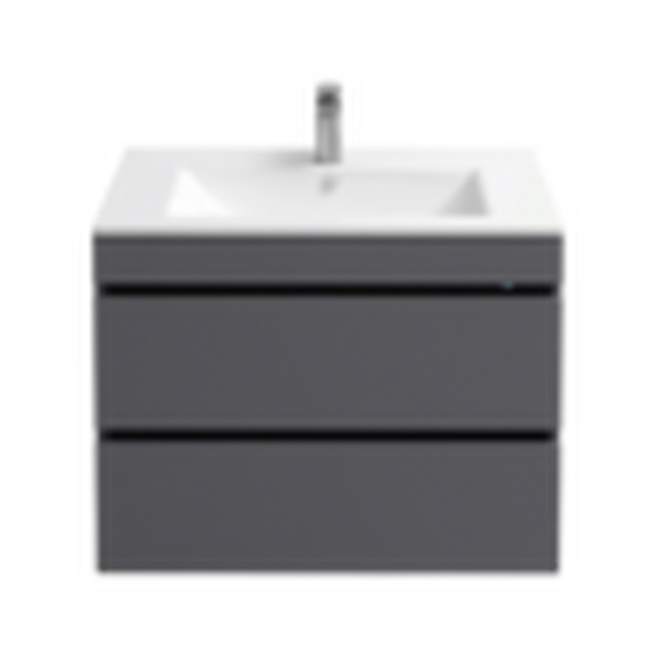 Подстолье подвесное Holler "Aura-80" (графит) с подсветкой 2 ящика под раковину "Holler E80" 812х580х450