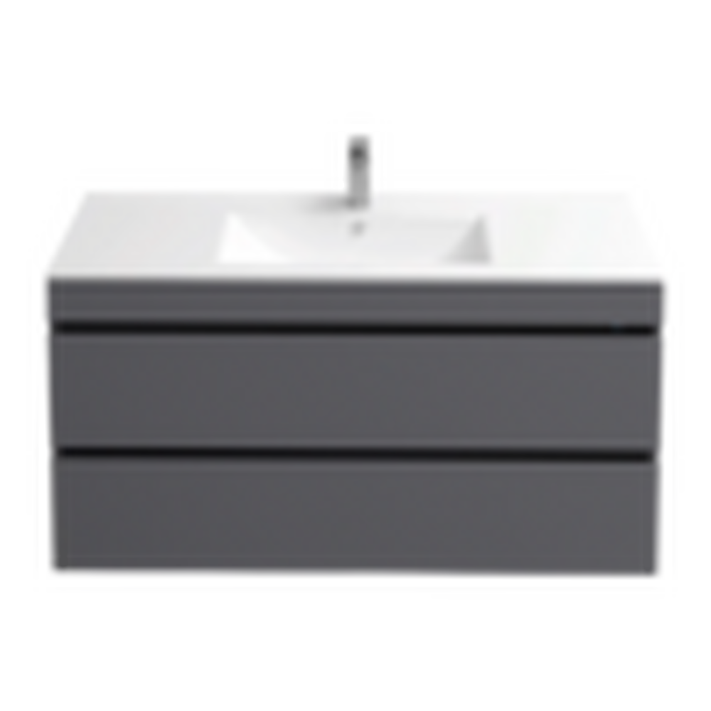 Подстолье подвесное Holler "Aura-100" (графит) с подсветкой 2 ящика под раковину "Holler E100" 1012х580х450