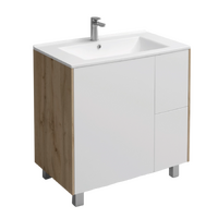 Подстолье Holler "Chic-80" Серый камень 1 дверь 2 ящика под раковину "Holler E80" 812х780х450