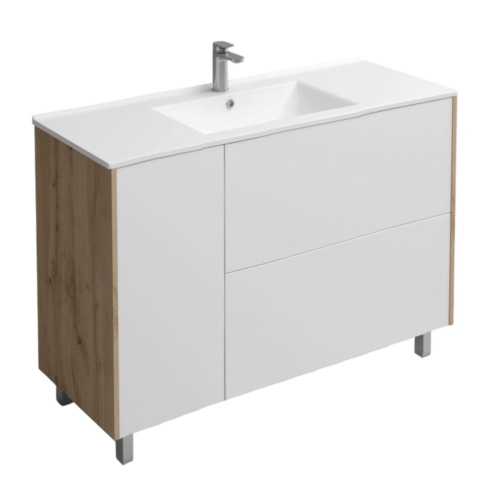 Подстолье Holler "Chic-90" Серый камень 1 дверь 2 ящика под раковину "Holler E90" 912х780х450