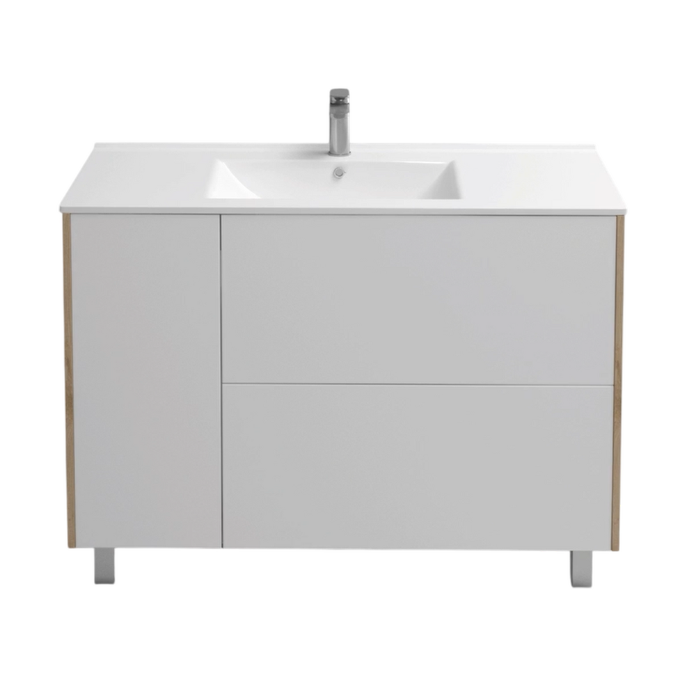 Подстолье Holler "Chic-90" Серый камень 1 дверь 2 ящика под раковину "Holler E90" 912х780х450