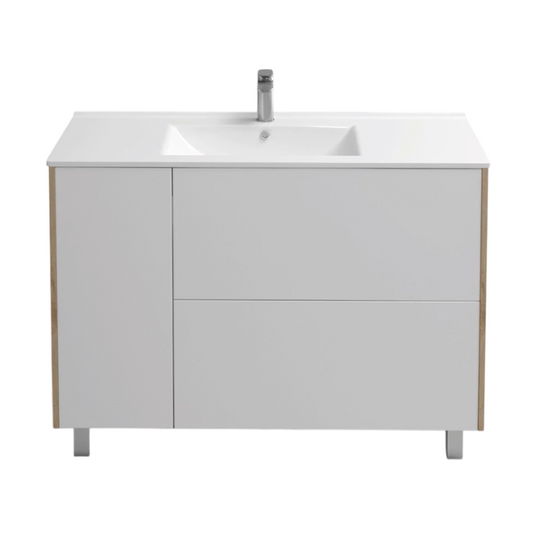 Подстолье Holler "Chic-90" Серый камень 1 дверь 2 ящика под раковину "Holler E90" 912х780х450