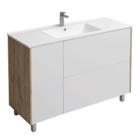 Подстолье Holler "Chic-100" Серый камень 1 дверь 2 ящика под раковину "Holler E100" 1012х780х450