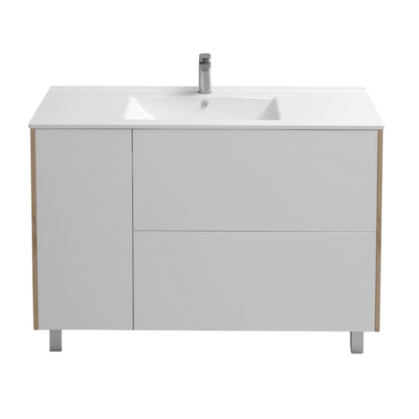 Подстолье Holler "Chic-100" Серый камень 1 дверь 2 ящика под раковину "Holler E100" 1012х780х450