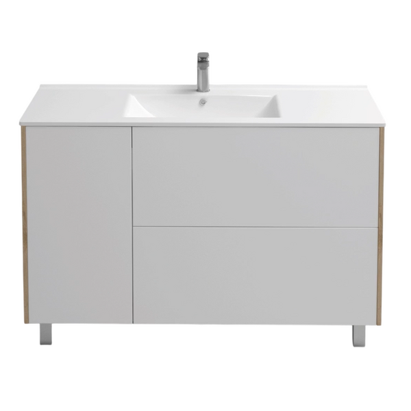 Подстолье Holler "Chic-120" Серый камень 1 дверь 2 ящика под раковину "Holler E120" 1212х780х450