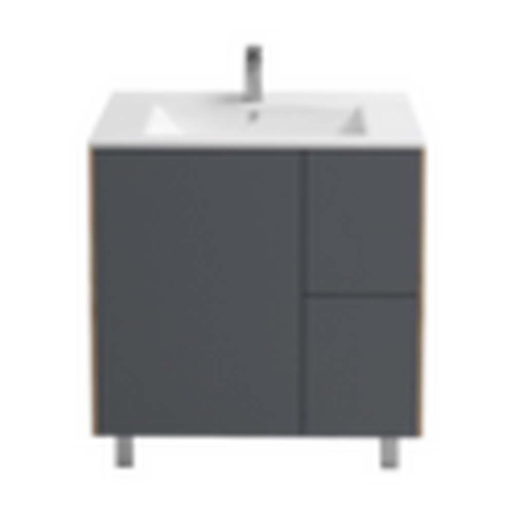 Подстолье Holler "Classy-80" (графит) 1 дверь 2 ящика под раковину "Holler E80" 812х780х450