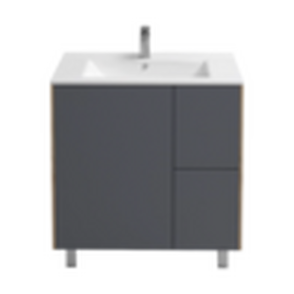 Подстолье Holler "Classy-80" (графит) 1 дверь 2 ящика под раковину "Holler E80" 812х780х450