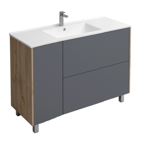 Подстолье Holler "Classy-90" (графит) 1 дверь 2 ящика под раковину "Holler E90" 912х780х450