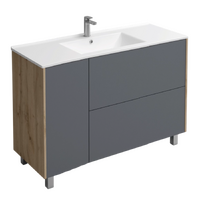 Подстолье Holler "Classy-100" (графит) 1 дверь 2 ящика под раковину "Holler E100" 1012х780х450