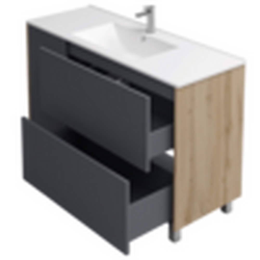 Подстолье Holler "Classy-120" (графит) 1 дверь 2 ящика под раковину "Holler E120" 1212х780х450