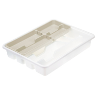 Лоток-вкладыш д/столовый прибор. 2-х уровн. Латте 310х70х400("М-пластика") (М 1146)