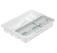 Лоток-вкладыш д/столовый прибор. 2-х уровн. Смоки 310х70х400("М-пластика") (М 1146)