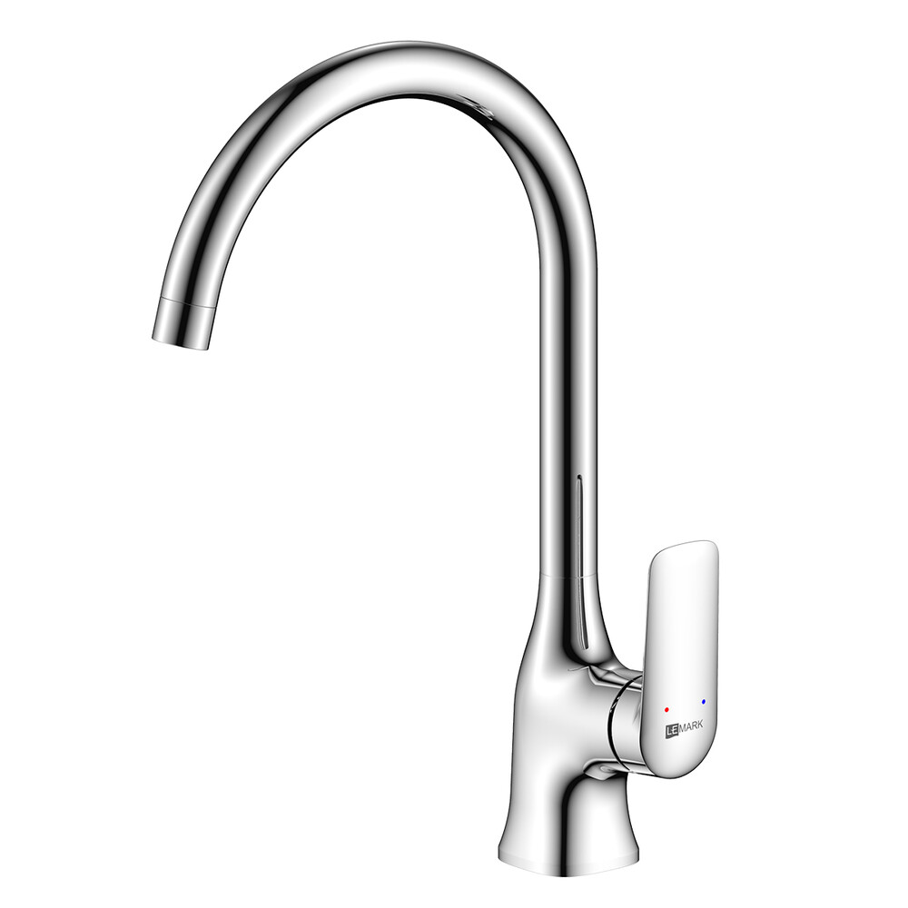 LM11405C Verba Смеситель для кухни, с высоким поворотным изливом, хром LEMARK 								