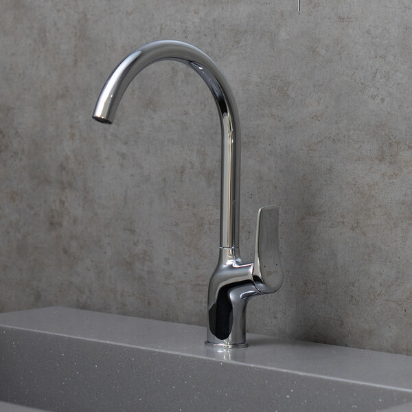 LM11305C Ortus Смеситель для кухни, с высоким поворотным изливом, хром LEMARK								 