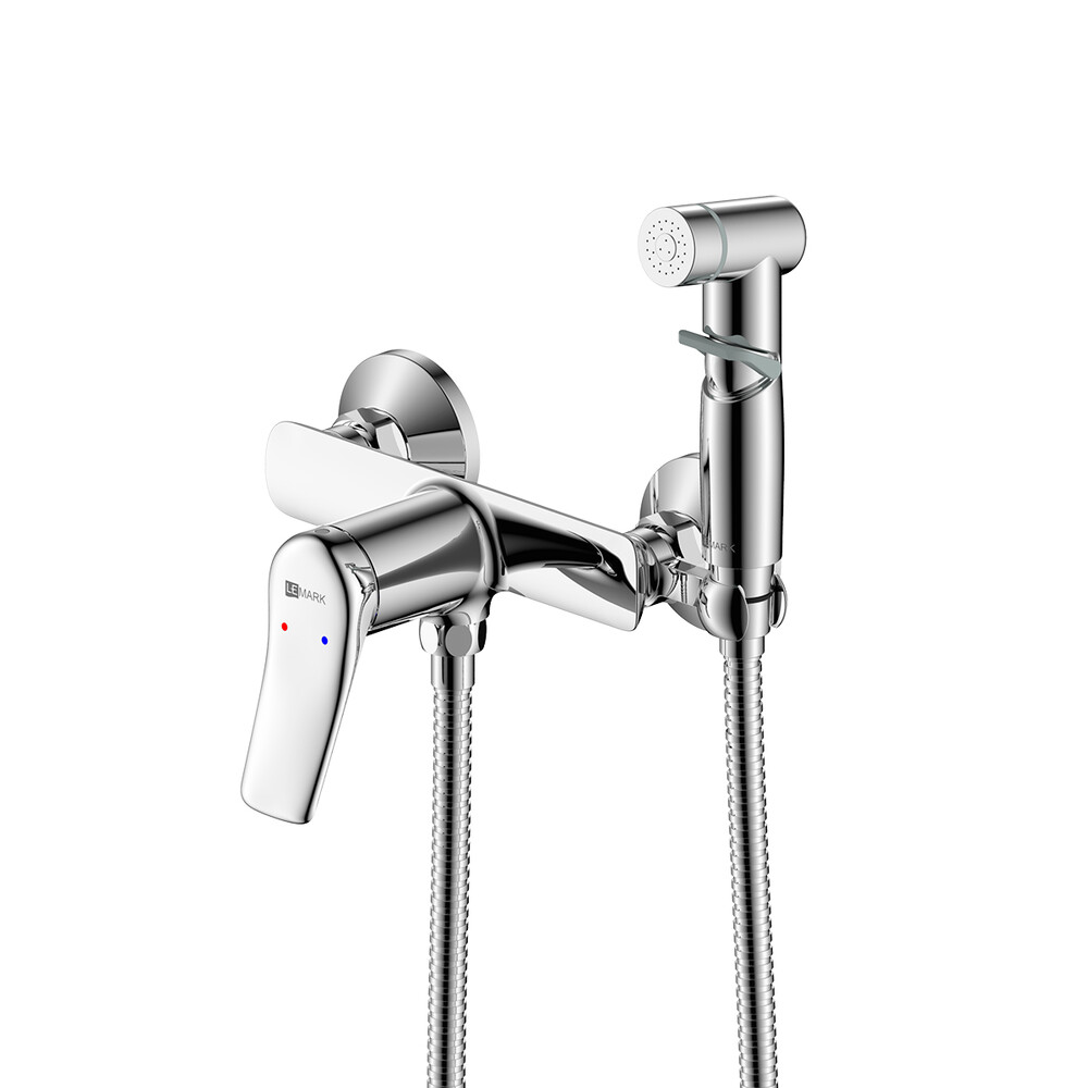LM11318C Ortus Смеситель настенный с гигиеническим душем, хром								