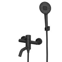Смеситель для ванны с коротким изливом RUSH Melos SUS1101-44Black черный   РАСПРОДАЖА