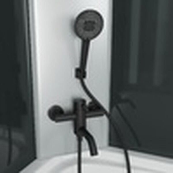 Смеситель для ванны с коротким изливом RUSH Melos SUS1101-44Black черный