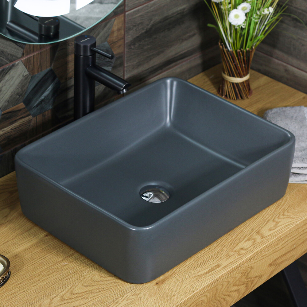 320324MDG-805 Фигурный умывальник накладной 485х370х130 MELANA 