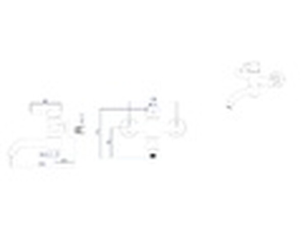 Смеситель для ванны с коротким изливом RUSH Melos SUS1101-44Grey графит