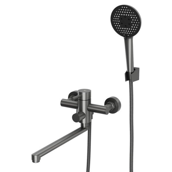 Смеситель для ванны с длинным поворотным изливом RUSH Melos SUS1101-51Grey графит
