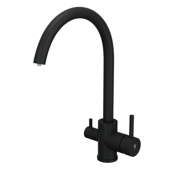  Смеситель для кухонной мойки с фильтром RUSH SUS9035-37Black черный