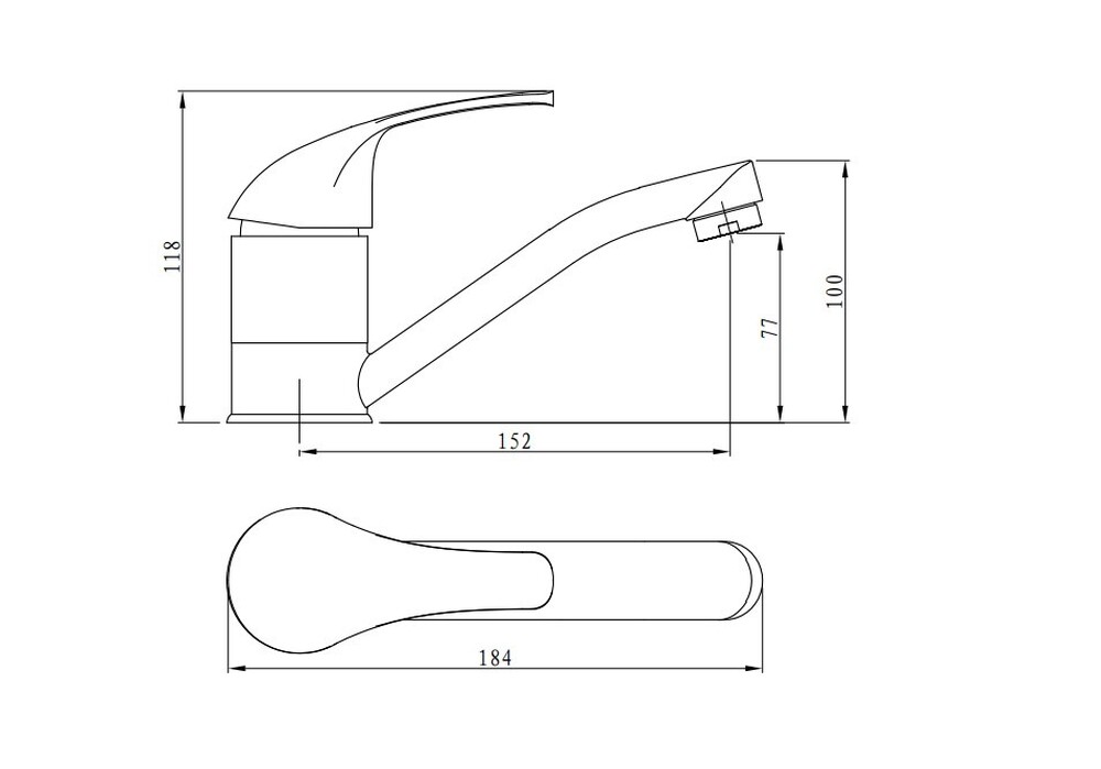 Смеситель для умывальника/кухни RUSH VRANGEL VR7114-26