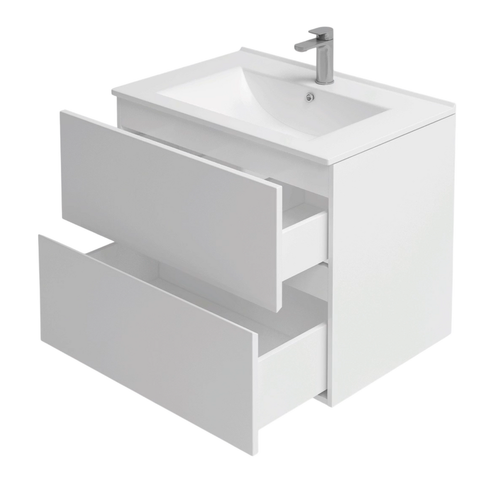 Подстолье подвесное Holler "Charm-70" (белый) 2 ящика под раковину "Holler E70" 705х600х450