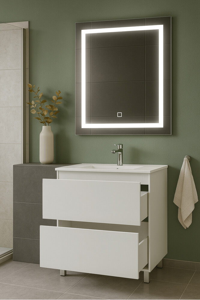 Подстолье Holler "Charm-70" (белый) 2 ящика под раковину "Holler E70" 705х800х450